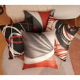 thumbnail image 4 of Red Black Grey Abstract Throw Pillow Cover, 18 x 18 Red and Black Pillow Covers, Modern Geometric Decorative Throw Cushion Cover for Bedroom Couch Sofa Living Room Decor Set of 4, 4 of 6