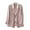 Pink XL, variant on Women Casual Suit Coat Notched Lapel Long Sleeve Patchwork Color Suit Jacket Double Breasted Flap Pockets Loose Fit Office Lady Outwear