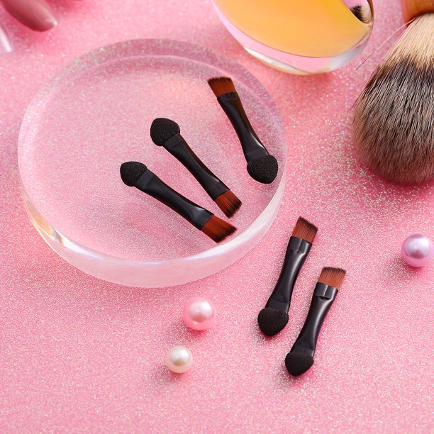 COSMOBETTY 20Ud Brochas De Maquillaje Dual Para Y Sombras Portátiles De Uso Negro