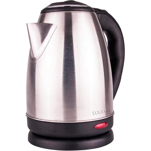 TAURUS CARONTE | Hervidor Eléctrico 2L de Acero Inoxidable | Ebullición Rápida en Minutos | Seguro, Durable y con Apagado Automático | Ideal para Té, Café y Cocina Diaria,Chico