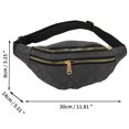 thumbnail image 3 of Unique Bargains 1 Pc Fanny Pack Argyle Waist Bag Gray, 3 of 6
