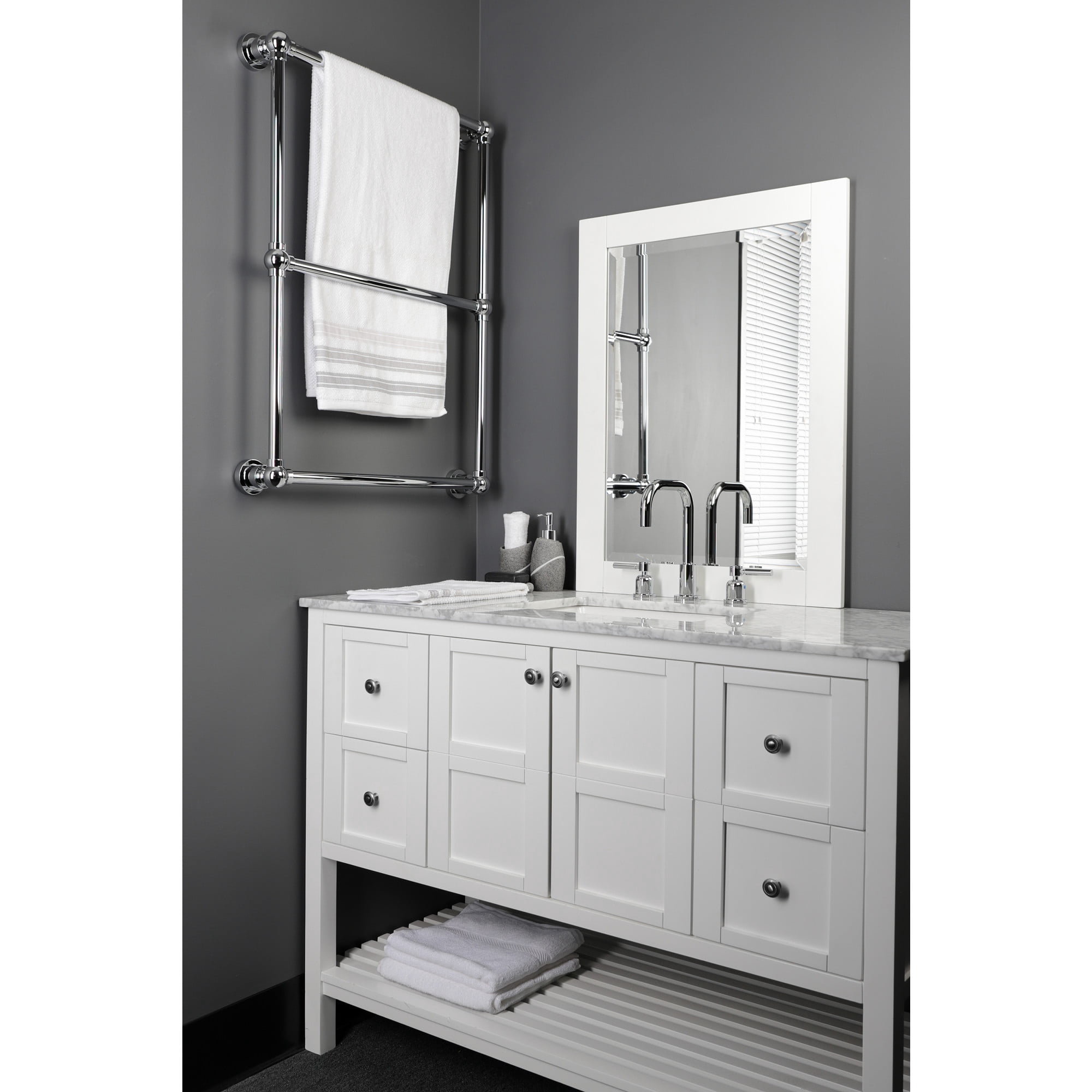 Kingston Brass FSC8931DL Concord Widespread Bathroom Faucet with Brass Pop-Up in Polished Chrome