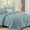 Greyish Blue, variant on Queen Comforter Set, 7-Piece Bed in a Bag, Pintuck Bedding Set for All Season, Includes Comforter, Flat Sheet, Fitted Sheet, Pillowcases and Pillowshams, Dark Grey