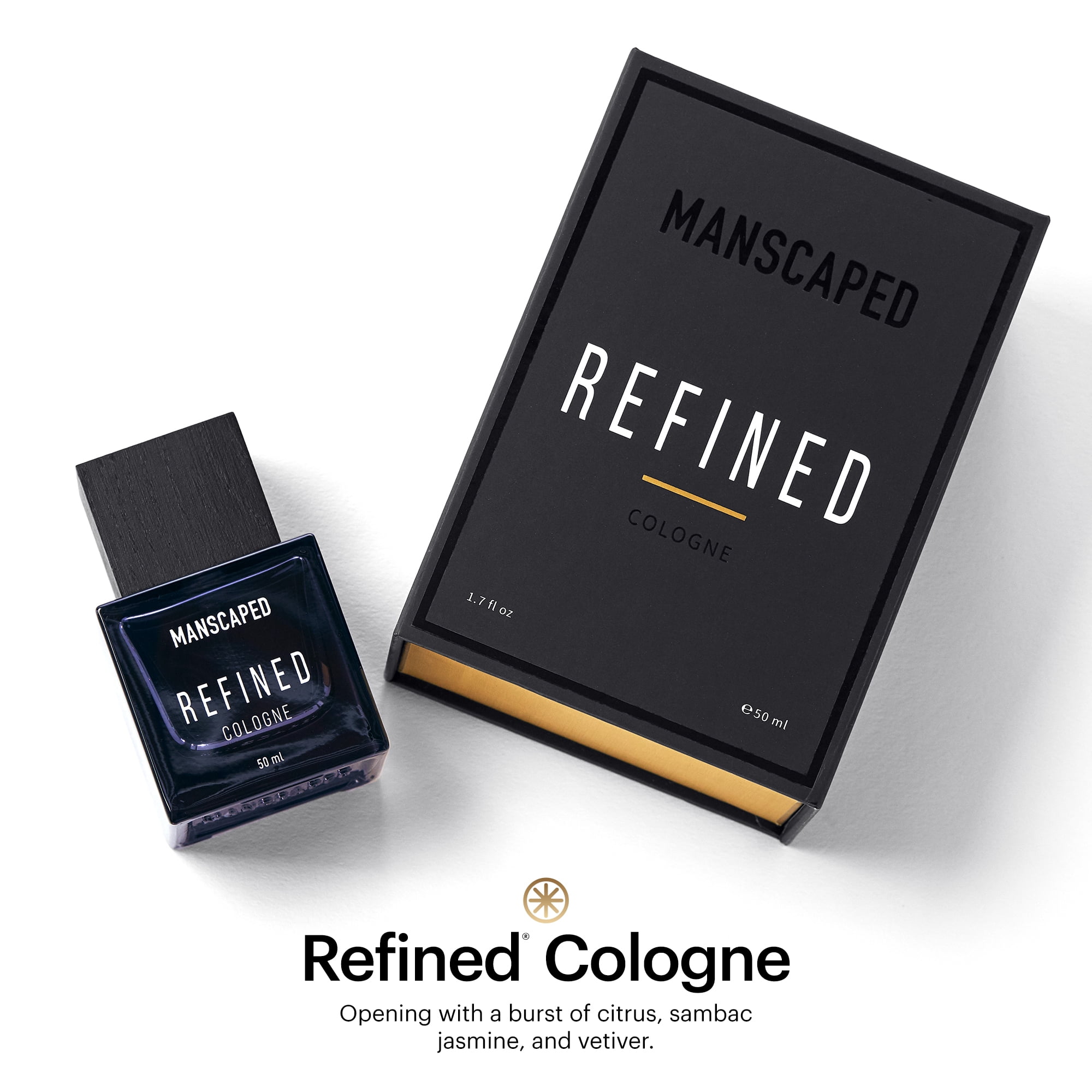 MANSCAPED® Refined® Cologne, Men's Eau de Toilette Body Spritz with Burst of Citrus, 50ml