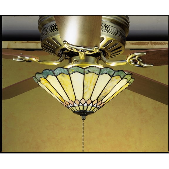 Meyda Tiffany 27449 Stained Glass / Tiffany Fan Light Kit From The Fixtures Collection -