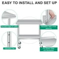 thumbnail image 4 of EDTara Stainless Steel Work Table With Wheels, 30" x 24" Commercial Prep Table With Backsplash, Adjustable Shelf, and Rounded Edges for Workshop, Kitchen, or Restaurant, 4 of 8