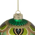 thumbnail image 3 of Northlight 4.5" Green Gold Black Floral Bead and Jewel Glass Onion Christmas Ornament, 3 of 6