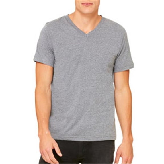 Canvas 3005 Unisex Jersey Short-Sleeve V-Neck T-Shirt - Deep Heather - 3XL