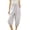 White, variant on Work Pants Women High Waist Cropped Length Cargo with Pockets Relaxed Fit Casual Utility Trousers White M