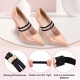 thumbnail image 3 of Uxcell 4 Pairs High Heels Shoe Straps, Rhinestone Elastic Shoe Straps Heels Detachable Ankle Straps Replacement Shoelace Crystal for Women Loose Slippers Sandals, Black, 3 of 7