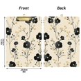 thumbnail image 5 of FORMRS Acrylic Clipboard with Low Profile Clip Standard A4 Letter Size, 12.5" x 9", Small Black Flowers, 5 of 8