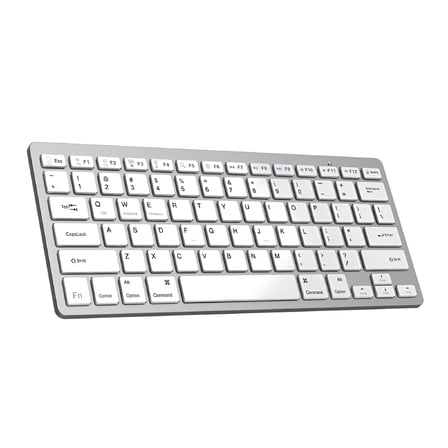 GJX Wireless Bluetooth Keyboard, Ultra Compact Slim, silver