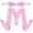 Pink, variant on Elastic Suspenders Bowtie Set - Adjustable Y Black Suspenders for Boys and Girls