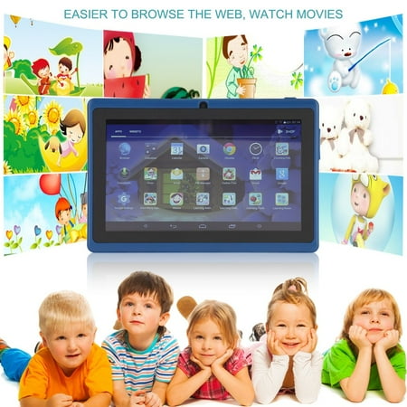 7inch Children 8G Flat Tablet PC With Silicone Cover Case For Kids Gift Game For Google For Android 512MB