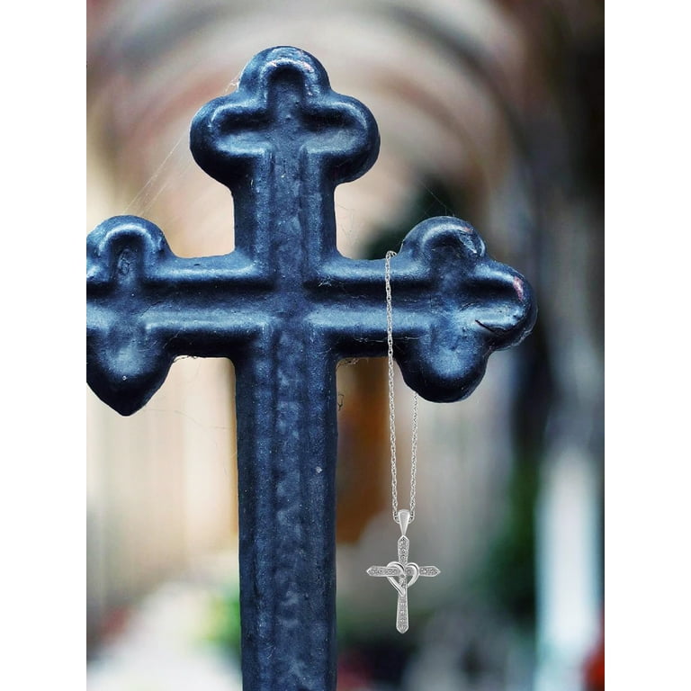 JewelersClub Diamond Cross Pendant Necklace for Women JewelersClub Diamond Cross Pendant Necklace for Women