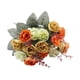 thumbnail image 1 of Inteprter Flores artificiales, tela de seda rosa, diamantes de imitación, ramo falso, decoración Floral DIY, centros de de cumpleaños para el Decoración del hogar Naranja, 1 of 6
