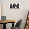 thumbnail image 2 of Cuadro Decorativo - tres monos Jr  Impresión en canvas, estrechado, 2 of 2