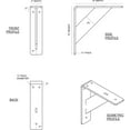 thumbnail image 2 of Ekena Millwork 2"W x 8"D x 8"H Traditional Bracket, Stainless Steel (4-Pack), 2 of 10
