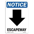 thumbnail image 1 of SignMission OS-NS-A-1218-V-12151 12 x 18 Po Panneau de Signalisation OSHA - Échappement Flèche vers le Bas, 1 of 1