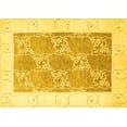 thumbnail image 1 of Ahgly Company Indoor Rectangle Abstract Yellow Contemporary Area Rugs, 2' x 4', 1 of 4