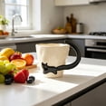 thumbnail image 3 of Casual Household Ceramic Coffee Mug, Compact Desk Drinking Cup for Workspace, Handheld Beverage Mug, Multi-Purpose Daily Cup for Bedroom Rest, Office Leisure and Indoor Daily Hydration, O, 3 of 6