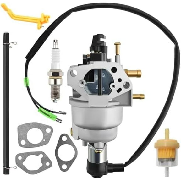Carburetor Compatible with Firman Tri-Fuel/Dual-Fuel Generators H07552 H07553 T07571 T07573 Equipped With 439cc Engines Rated 6900 7500 8450 9400 Watt Replaces 375715509 380723515$$Garden & Patio