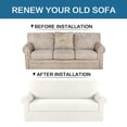 thumbnail image 3 of H.VERSAILTEX 2-Piece Jacquard Spandex Sofa Stretch Slipcover, Ivory, 3 of 6