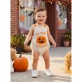 thumbnail image 4 of My First Halloween Baby Boy Outfit Pumpkin Sleeveless Corduroy Overall Romper Fall Clothes, 4 of 6