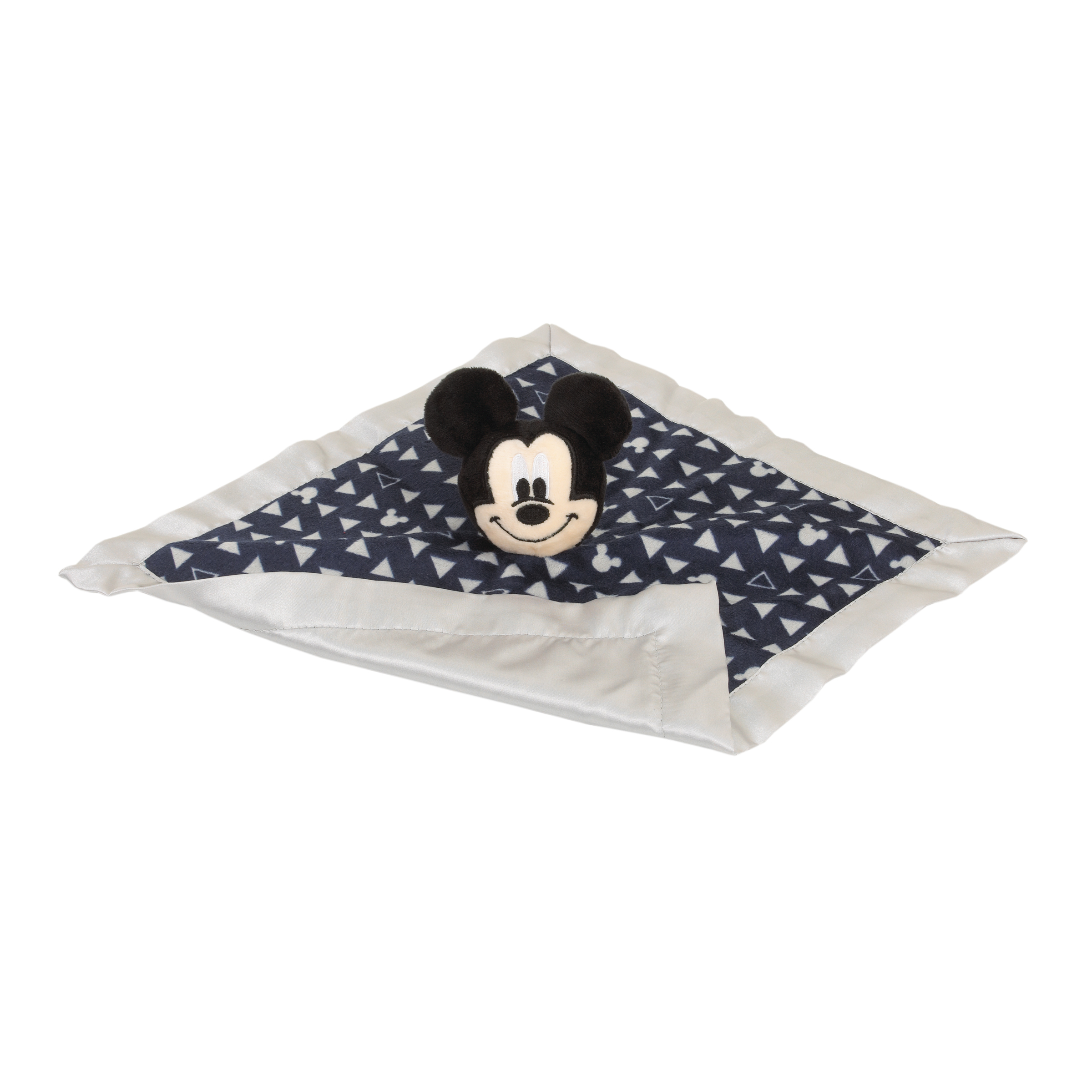 Disney Mickey Mouse Lovey Security Blanket, Navy/Grey - image 3 of 4