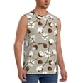 thumbnail image 2 of Uemuo Cotton Tree Pattern Men's Sleeveless T-Shirt,Muscle Athletic Tank Top, Moisture-wicking Quick-dry Breathable Classic Tee Top for Gym Run Outdoor Sports-, 2 of 8