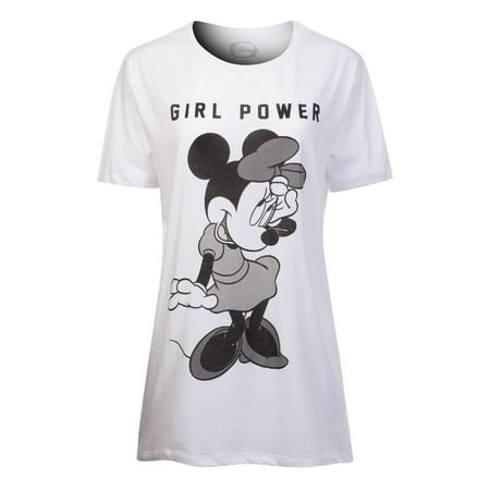 Made by Olivia Women's Disney Minnie Mouse Print Short Sleeve Loose Fit T-shirt