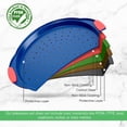thumbnail image 5 of NutriChef Non-Stick Pizza Pan - Deluxe Nonstick Blue Coating Inside & Outside With Red Silicone Handles (Blue), 5 of 6