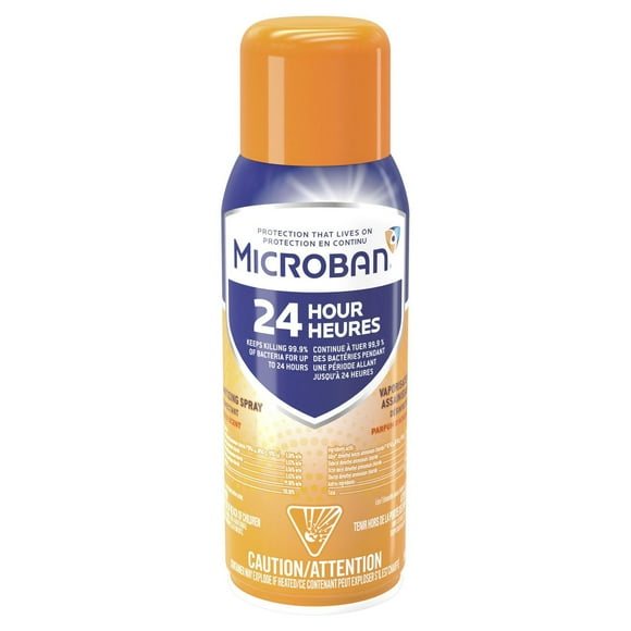 Microban 24 Hour Disinfectant Sanitizing Spray, Citrus Scent, Citrus Scent, 354 grams