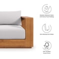 thumbnail image 4 of Lounge Chair and Table, Grey Gray Natural, Wood, Outdoor Patio Balcony Cafe Bistro Garden Hospitality Restaurant, Modern Contemporary HB36711, 4 of 7