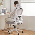 thumbnail image 3 of New 3D Lumbar Brace Ergonomic Computer Chair Office Comfort Men's and Women's Tennis Lifting Swivel Armrests Adjustable Headrest My Lux Decor Round, 3 of 10
