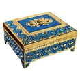 thumbnail image 1 of Caja de Joyería Fernando Caja de baratijas Rectangular grabada Metálica 5x4x2 Pul Azul, 1 of 6