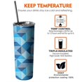 thumbnail image 6 of 20oz Blue Geometric Pattern Skinny Tumblers Stainless Steel Tumbler with Lid and Straw,Vacuum Insulated Double Wall Travel Tumbler Cups with Cleaning Brush for Coffee,Tea, 6 of 6