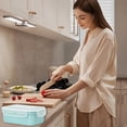 thumbnail image 7 of YIKA Tupperware Container Cheese Dispenser Refrigerator Fruit Flip Lid Block Organiser Ginger Garlic Spice Storage Container Kitchen Storage Blue, 7 of 7