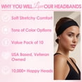 thumbnail image 2 of Diademas Styla Hair para mujer, elásticas, a la moda, paquete de 10, 2 of 9