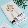 thumbnail image 6 of Canvas Tote Bag Embroidery Kit for Beginners, DIY Crafts Sewing Embroidery Starter Kit with Flower Pattern, Hoops, Color Threads and Tool, White, 6 of 7
