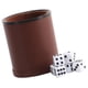 thumbnail image 3 of Vaso de dados, multifuncional, profesional, color marrón rojizo, suministros para agitar dados de cuero sintético para fiestas, juegos, bares, clubes,, 3 of 8