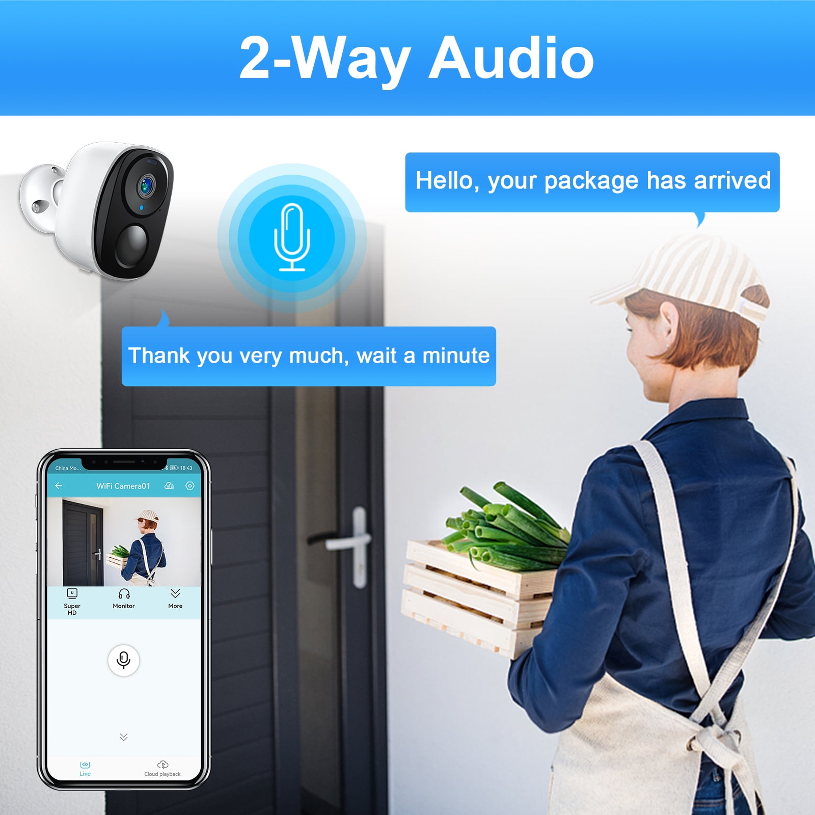 4MP Solar Security Camera Outdoor Wireless-2.4GHz&5GHz Wi-Fi Outside Cameras for Home Security, PIR Motion Detection, Siren Alarm, 2K Color Night Vision