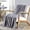 Grey, variant on Plazatex Dama Embossed Scroll Pattern Soft & Cozy Throw Blanket - 50x60" Tan