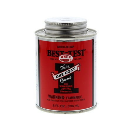 Best-Test One-Coat Rubber Cement, 8 oz. (Best Glue For Rubber Soles)