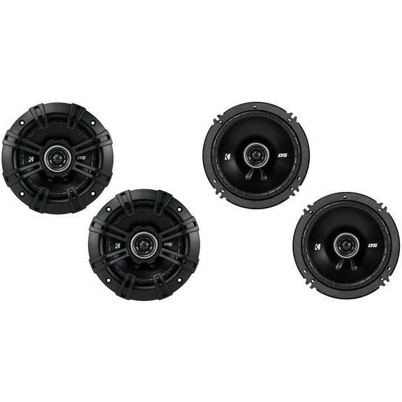 Kicker DSC650 6.5-Inch (160-165mm) Coaxial Speakers w/ 43DSC504 5.25" Coaxial Bundle