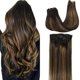 thumbnail image 1 of Extensiones de cabello con clip, cabello humano real, extensiones de cabello humano Remy con clip para mujeres, cabell, 1 of 5
