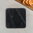 thumbnail image 3 of 4Pc Marble Square Coaster 4X4" Black, 3 of 4