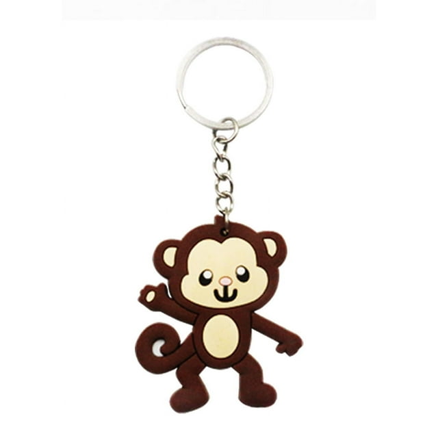 Lindo llavero de PVC, moda, creativo, dibujos animados, animal, colgante, llavero de metal, lindo llavero de animal
