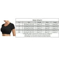thumbnail image 4 of Womens Crop Tops Open Back Workout Cropped Tops Seamless Short Sleeve Top Backless Gym Athletic T Shirts Top Built in Bra, 4 of 4