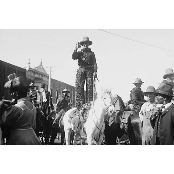 Cowboys Mixes the Eclipse-Fine art canvas print (20" x 30")